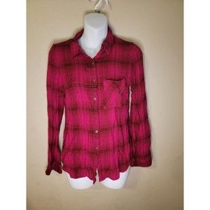 Pink Plaid Button Down shirt